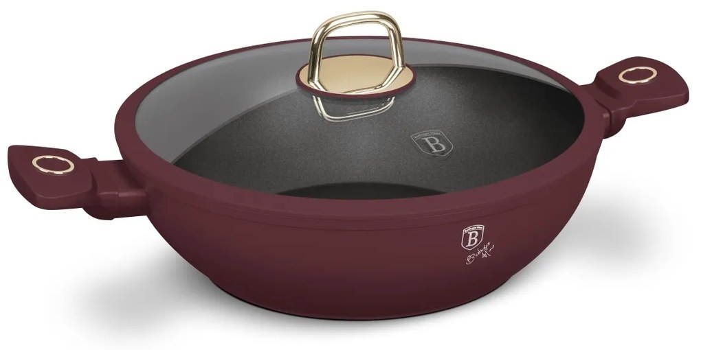 BerlingerHaus Wok fedővel Leonardo 30 cm