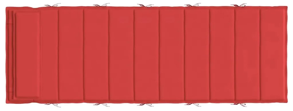 piros oxford-szövet napozóágypárna 180x60x4 cm