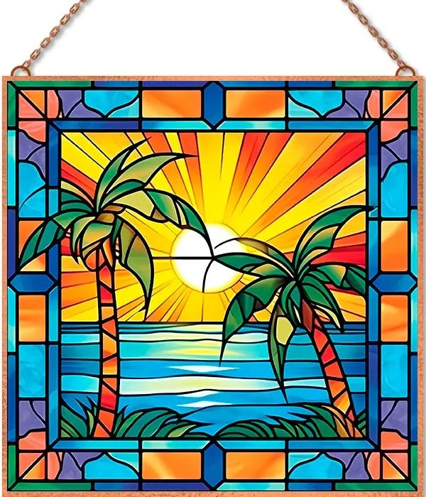 Florida üvegkép, falikép