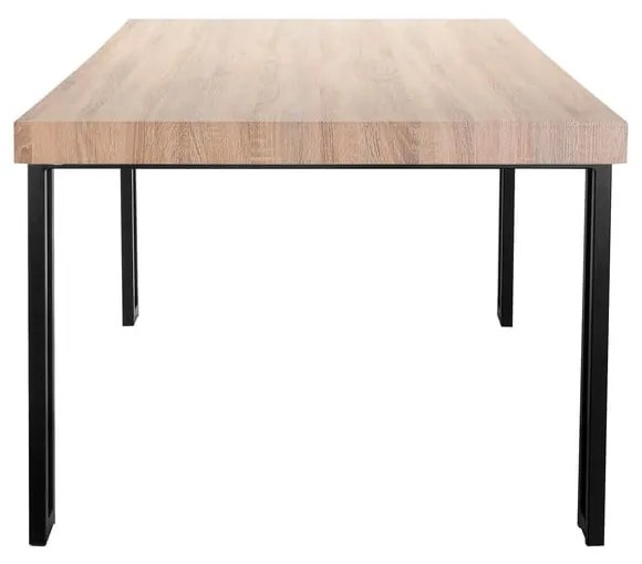 Natúr színű étkezőasztal tölgyfa dekoros asztallappal 90x160 cm Azuma – Støraa