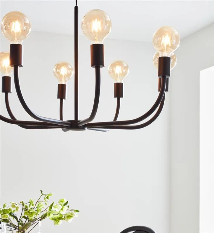 MARKSLÖJD 108291 AMISTOSO Modern Csillár Fekete E27 IP20