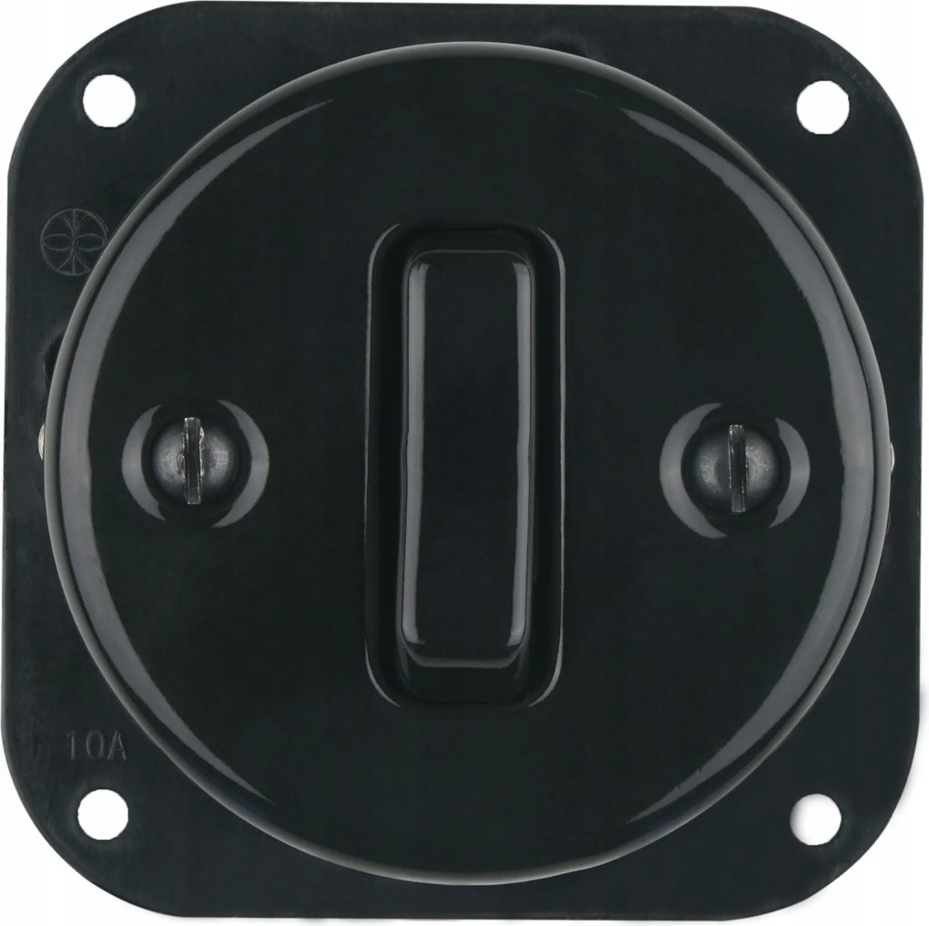 Retro kapcsoló kerámia fekete keret nélkül