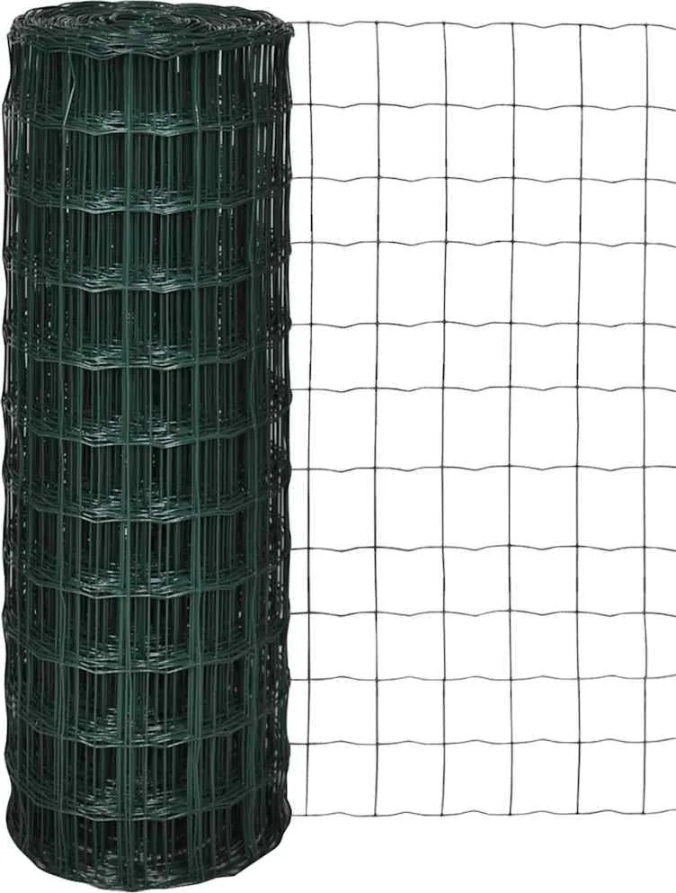 vidaXL Euro Fence zöld acélkerítés 10 x 0,8 m