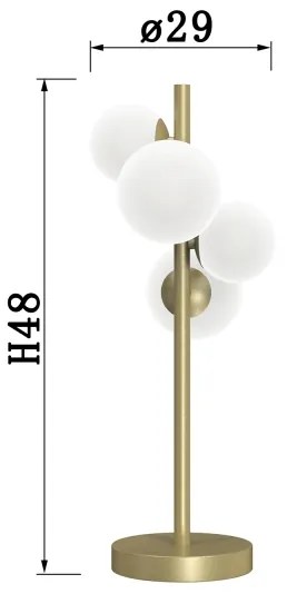 ONLI - Asztali lámpa PALOMA 4xG9/10W/230V 48 cm arany