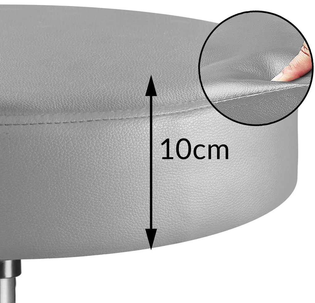 Casaria® Gurulós puff - szürke