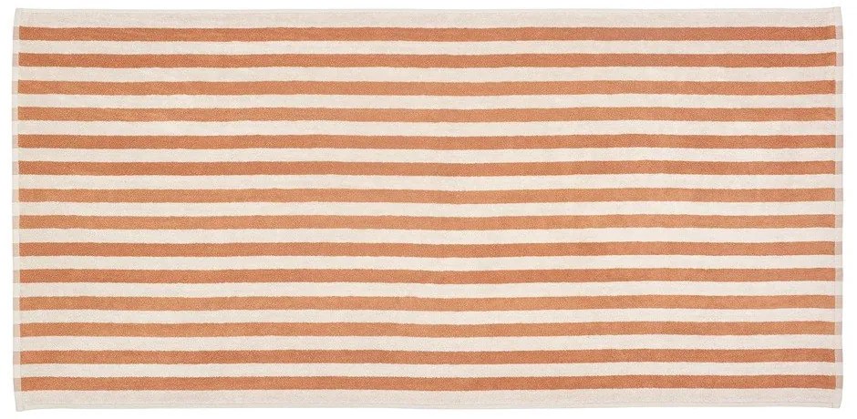 Narancssárga-bézs frottír bio pamut fürdőlepedő 70x140 cm Arto – Blomus