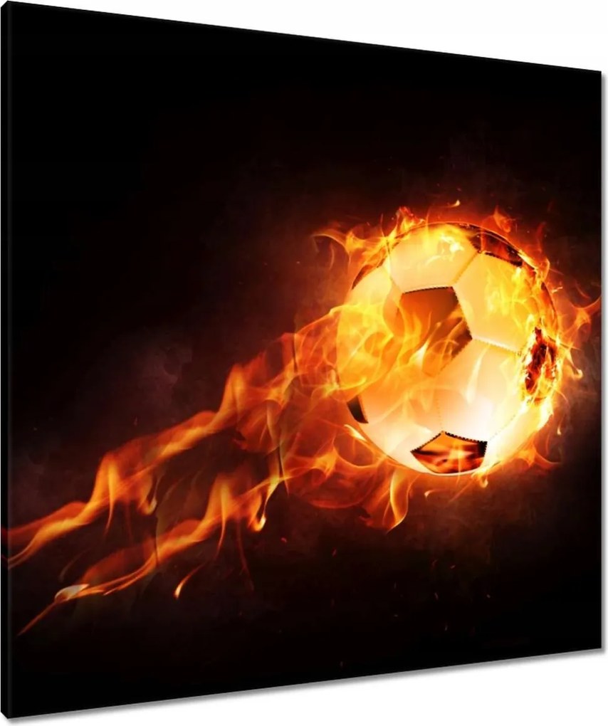 Vászonkép 80x80 Labdarúgás a tűzben