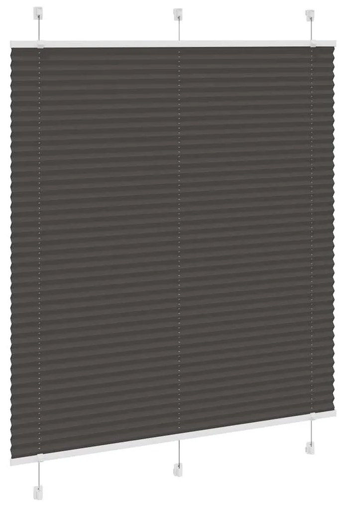 pliszírozott redőny fekete 115x100 cm szövetszélesség 114,4 cm