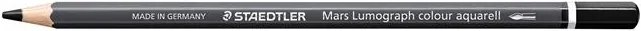 Akvarell színes ceruza, hatszögletű, STAEDTLER Mars® Lumograph® 104, fekete (TS1049)