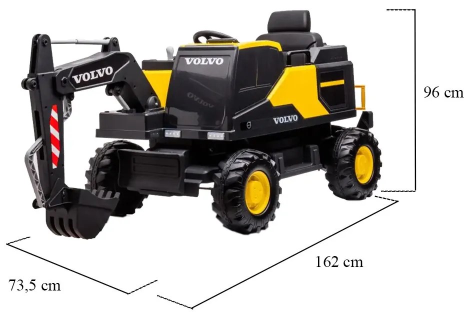 Elektromos markoló Volvo sárga