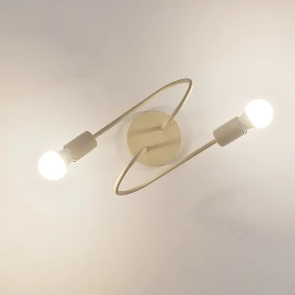 Felületre szerelhető csillár OXFORD 2xE27/15W/230V krémszínű