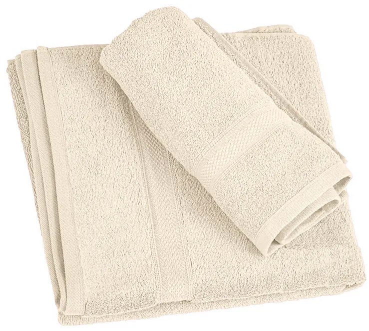 CLARYSSE ELEGANCE törölköző 60x110 cm krémszínű, 100% pamut