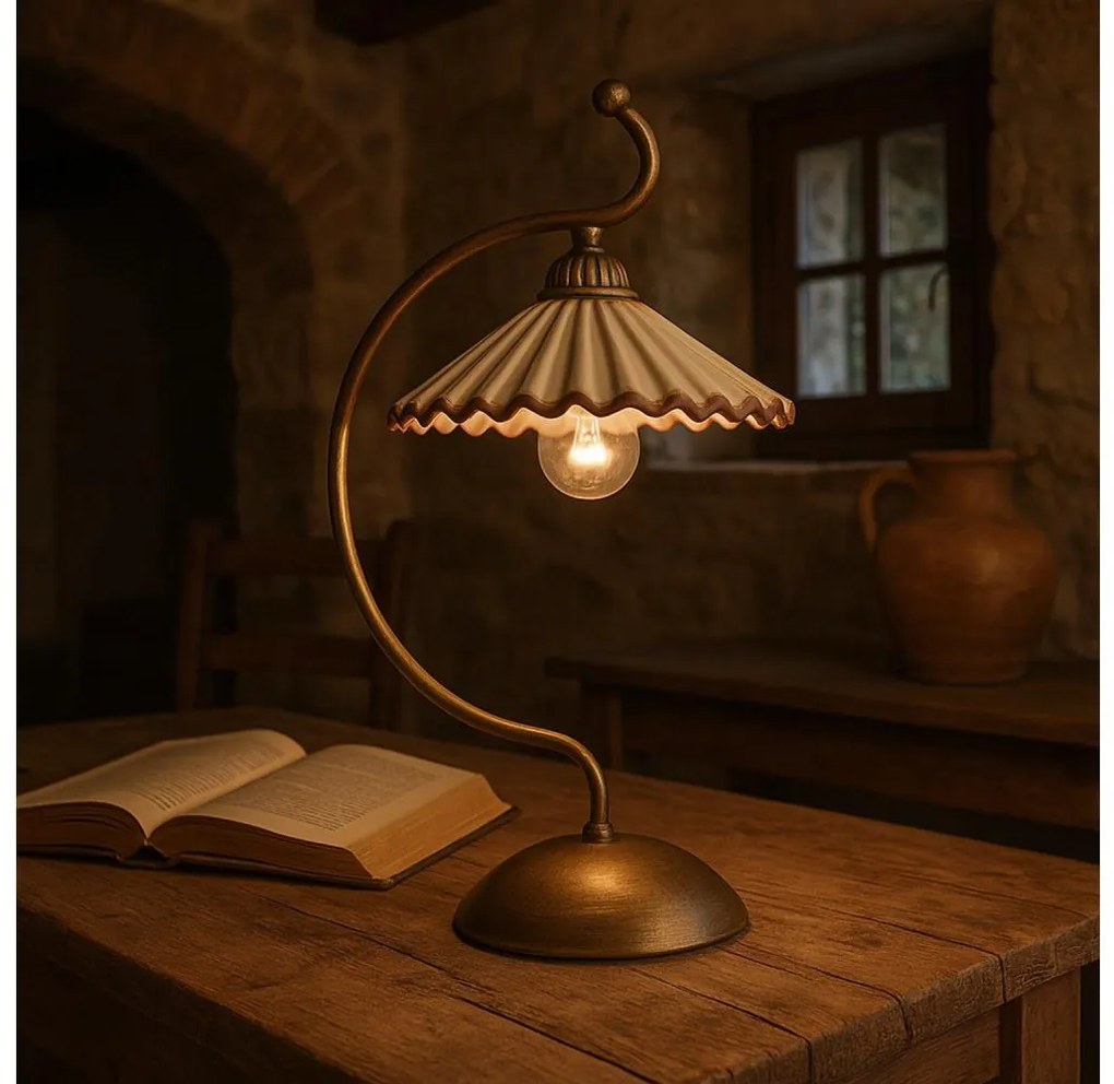 ONLI - Asztali lámpa ROSINA 1xE14/6W/230V bronz