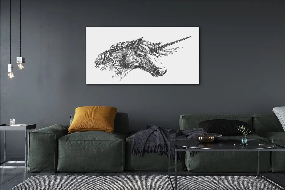 Canvas képek rajz egyszarvú 140x70 cm