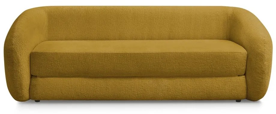 Mustársárga zsenília kinyitható kanapé 228 cm Neyo – Bobochic Paris