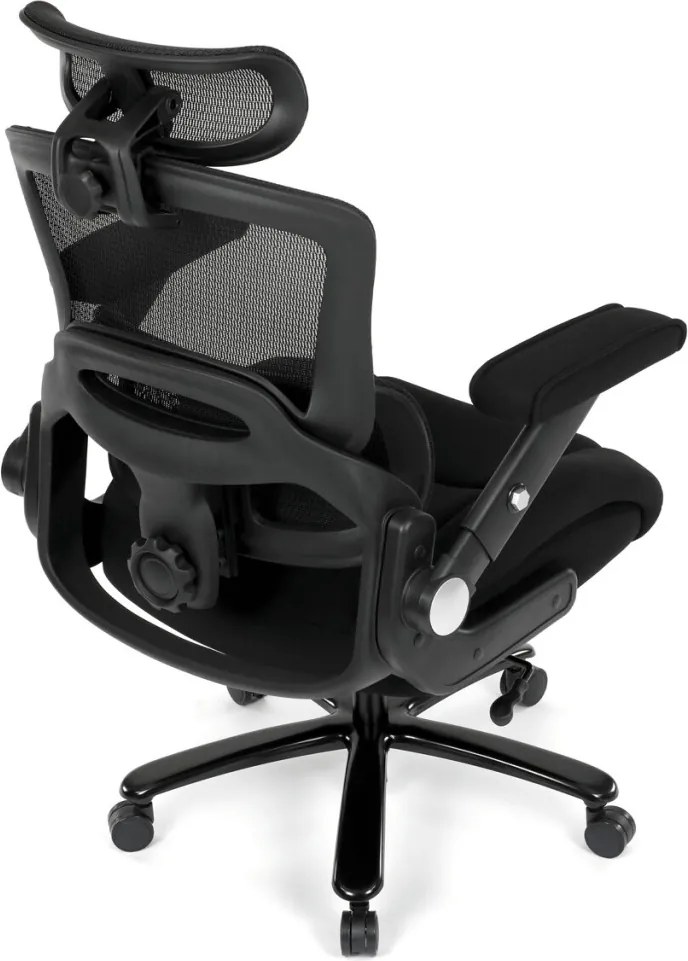 KA-N1313 fekete szövet irodai szék hinta mechanizmussal