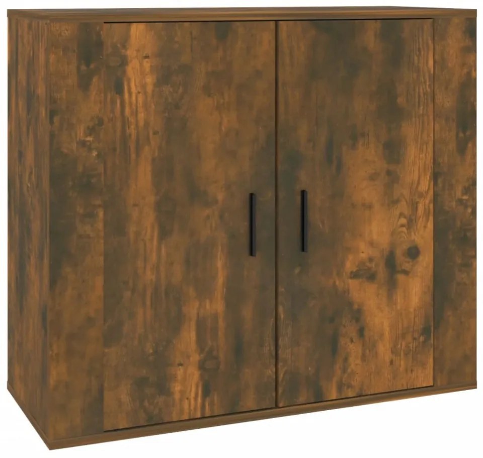füstös tölgy színű szerelt fa tálalószekrény 80x33x70 cm