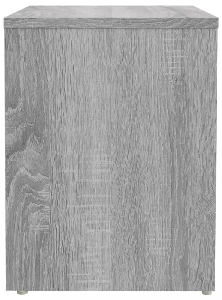2 db szürke sonoma szerelt fa éjjeliszekrény 40 x 30 x 40 cm