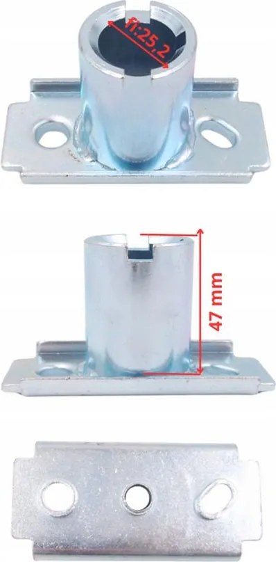 Késtartó Gt 353NKS H200, 25,2 mm-es tengelyhez, Fas/okr Hortmasz