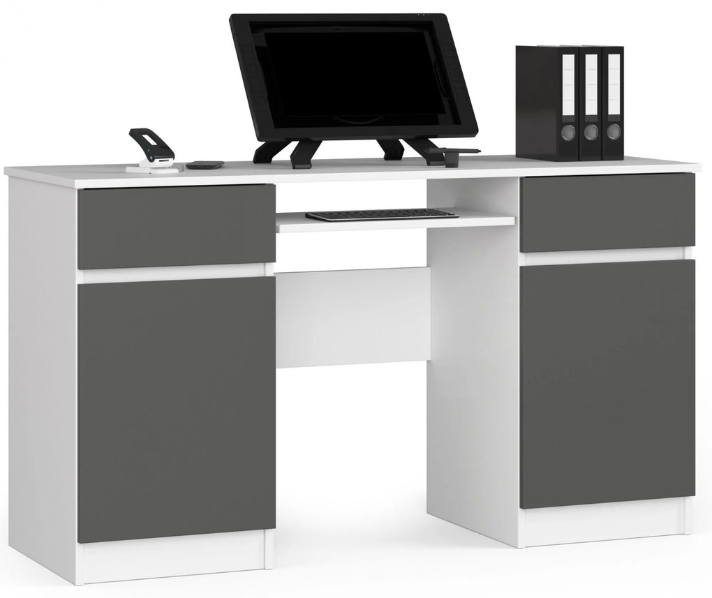 PC asztal Aranandose (fehér + grafit). 1117079