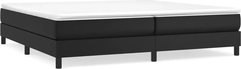 vidaXL fehér műbőr rugós ágy matraccal 200 x 200 cm