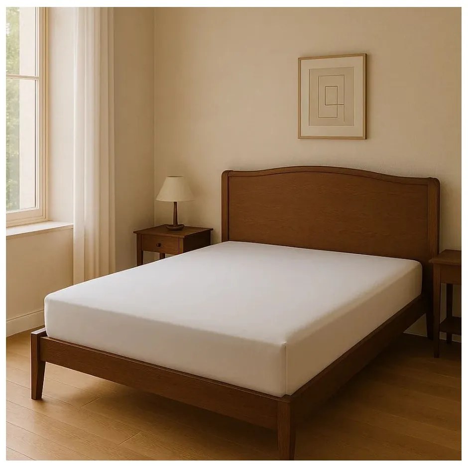 Fehér gumis renforcé pamut lepedő 200x140 cm Ranforce – Mila Home Luxury