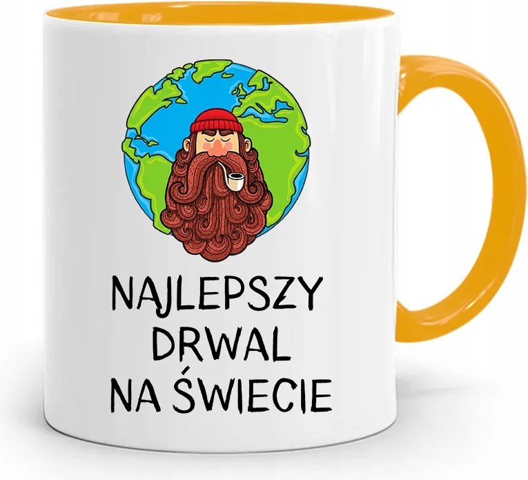 Favágó Bögre Sárga Születésnapi Ajándék fényképes nyomtatással