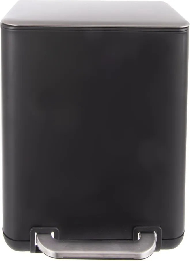 Fekete rozsdamentes acél pedálos szemetes 20 l Black – Orion