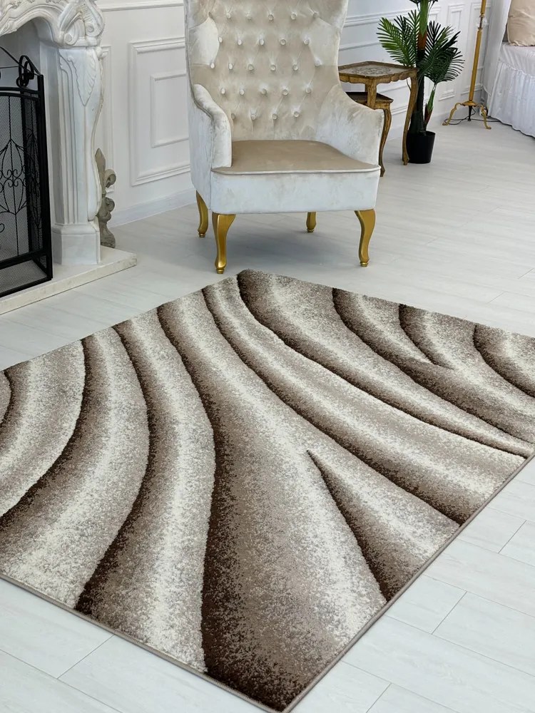 Nora 6033 bézs modern szőnyeg 60x220 cm