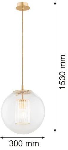 Argon 8626 - Csillár zsinóron HAMPTON 1xE27/15W/230V