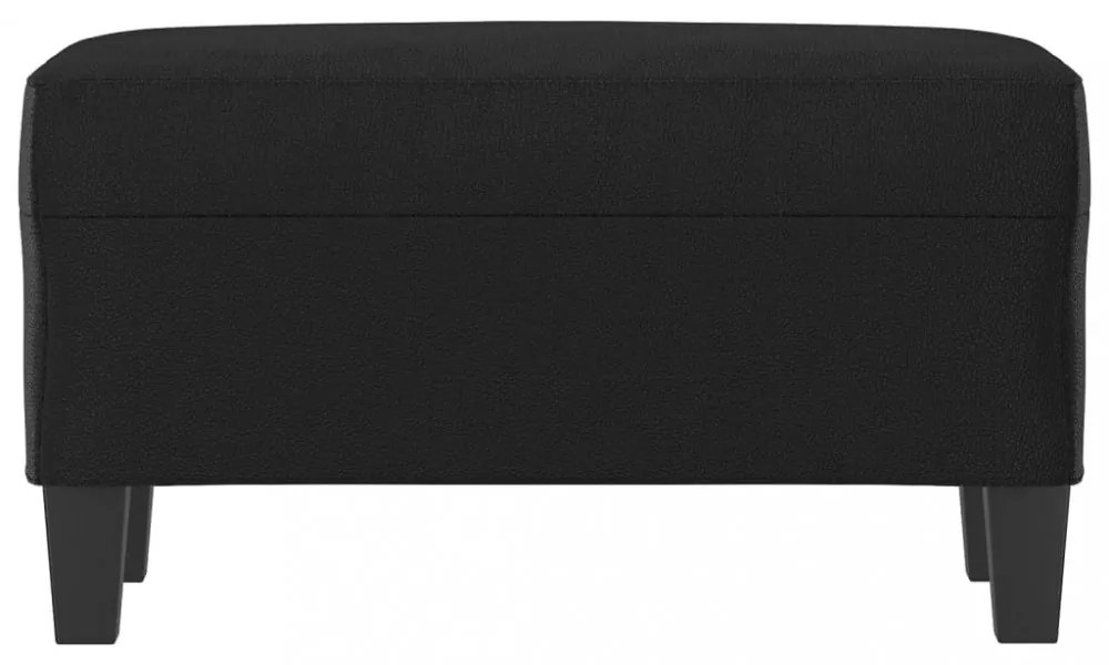 fekete műbőr pad 70 x 35 x 41 cm