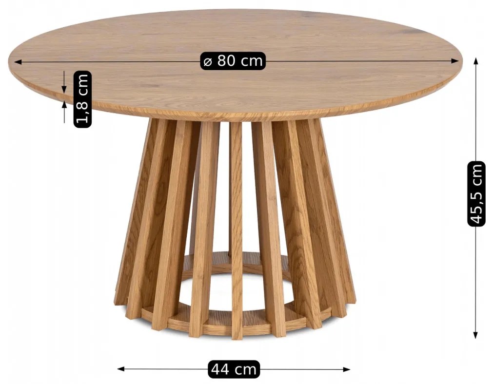 Dohányzóasztal Tölgy Színben. HARPER MAX