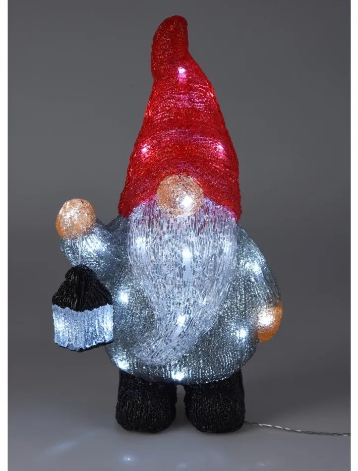 Karácsonyi manó LED fénnyel, 39 x 21 x 13,5 cm