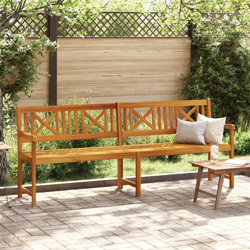 Kerti Pad 220x56x90 cm Tömör Fa Akác
