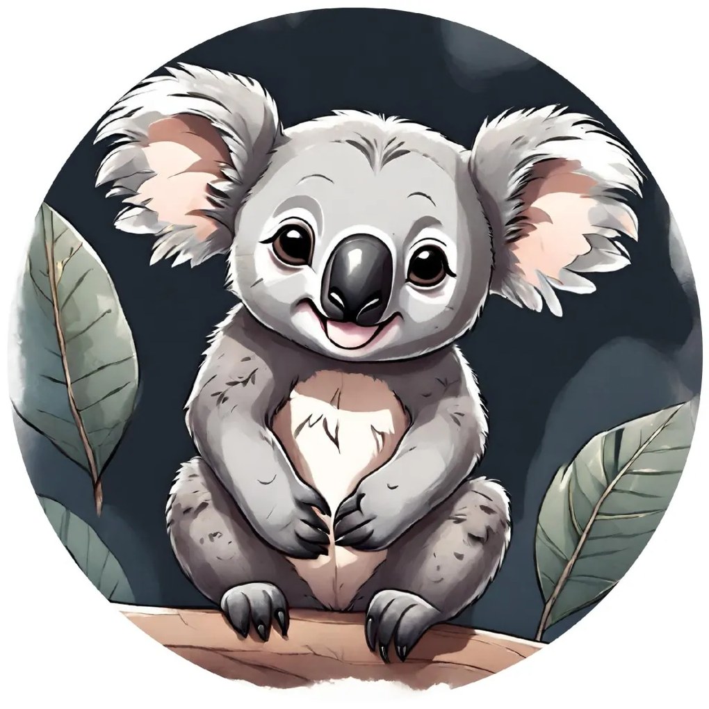 PIPPER. Kör alakú falmatrica "Koala" Méret: 100cm