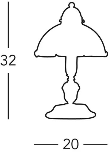 Kolarz 731.73.17 - Asztali lámpa NONNA 1xE14/60W/230V kék