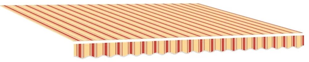 Behúzható napellenző Sárga és narancs 400x300 cm szövet