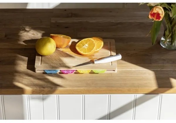 WENKO 53064100 - Vágódeszka 32,5x22,5 cm barna/tarka