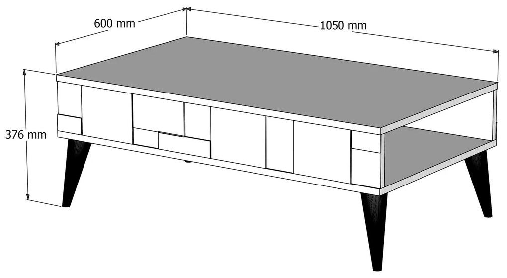 Dohányzóasztal Madryt (dió + antracit). 1072504