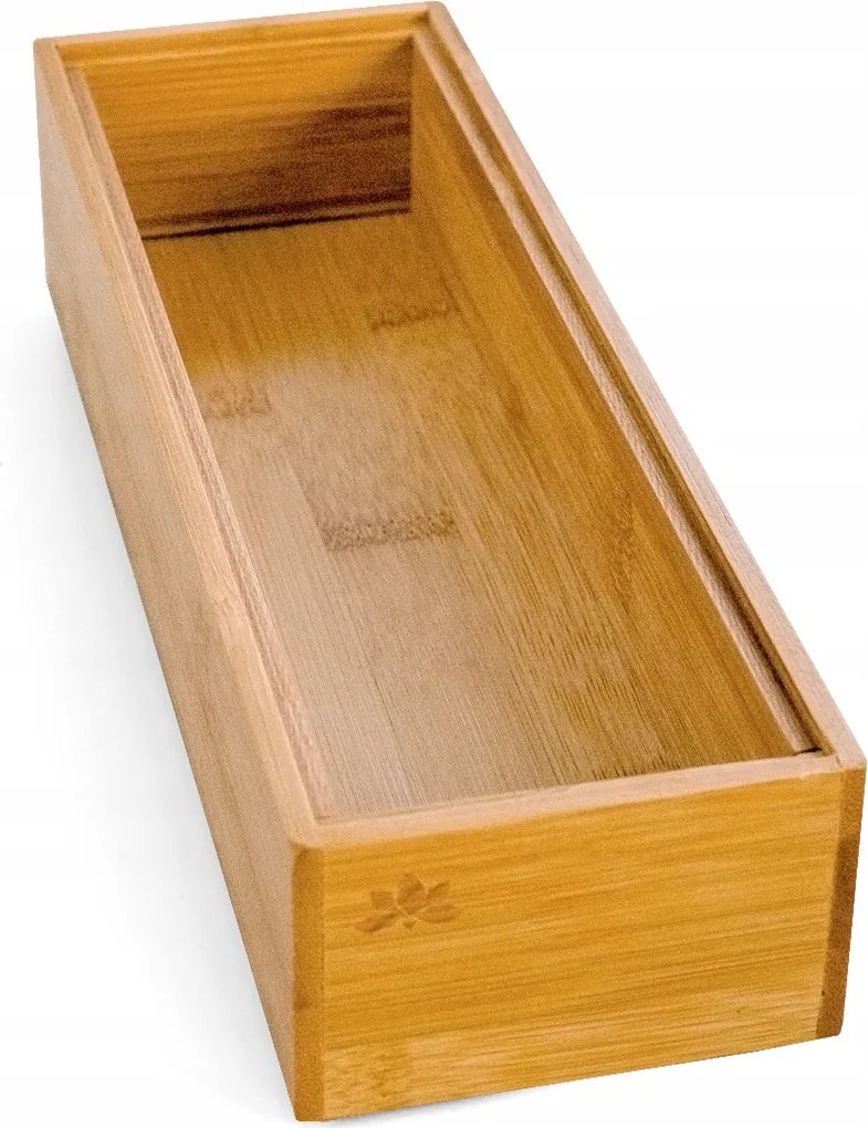 Bambusz tálcás rendszerező 22,9×7,6×5,0 cm-es fiókhoz és munkalaphoz (2-csomag)