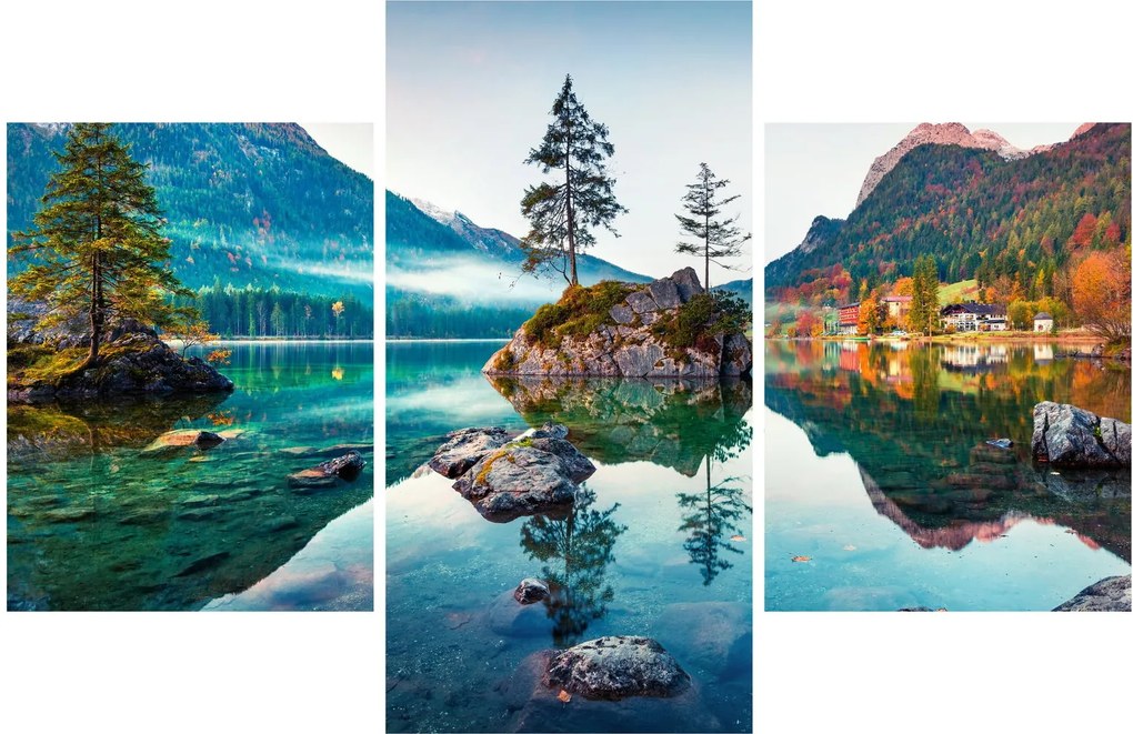 Kép - Lake Hintersee, Bajor - Alpok, Ausztria (90x60 cm)