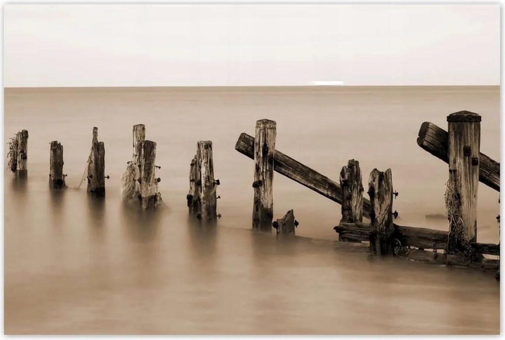 Poszterek 120x80 Hullámtörő fából