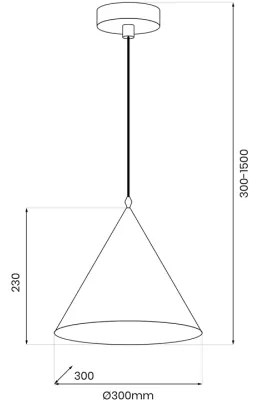 Csillár zsinóron BOSCO 1xE27/15W/230V barna