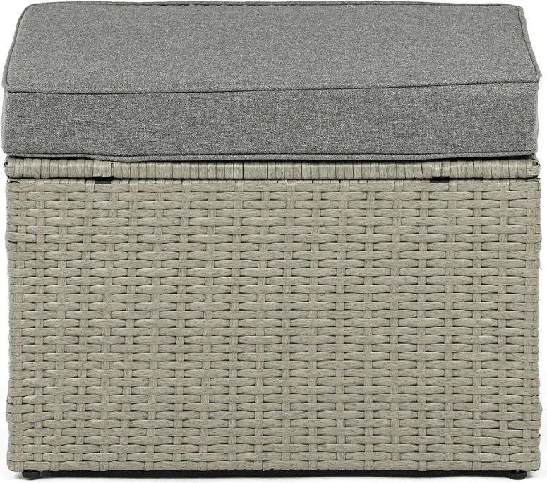 Kerti bútor garnitúra 140x70x60 cm, polyrattan, szürke, AZS-A1719 GREY