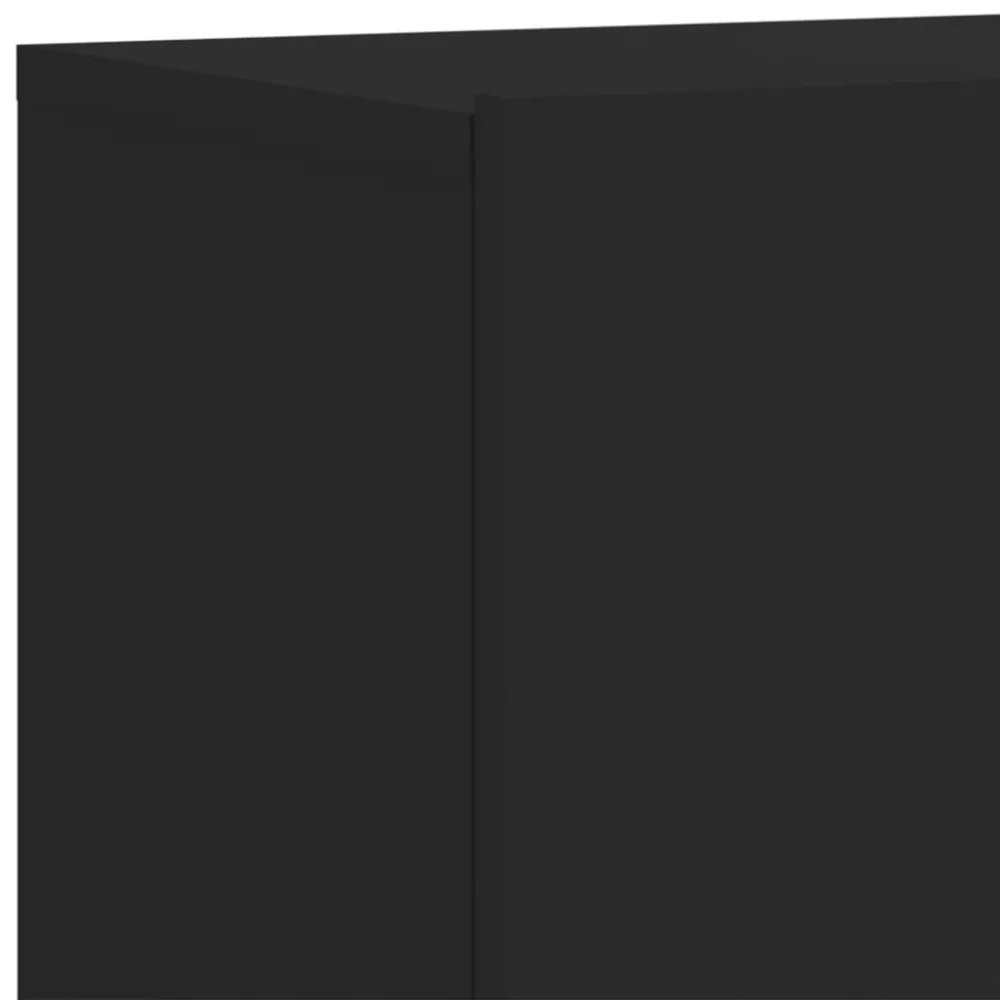 2 db fekete falra szerelhető TV-szekrény 80 x 30 x 41 cm