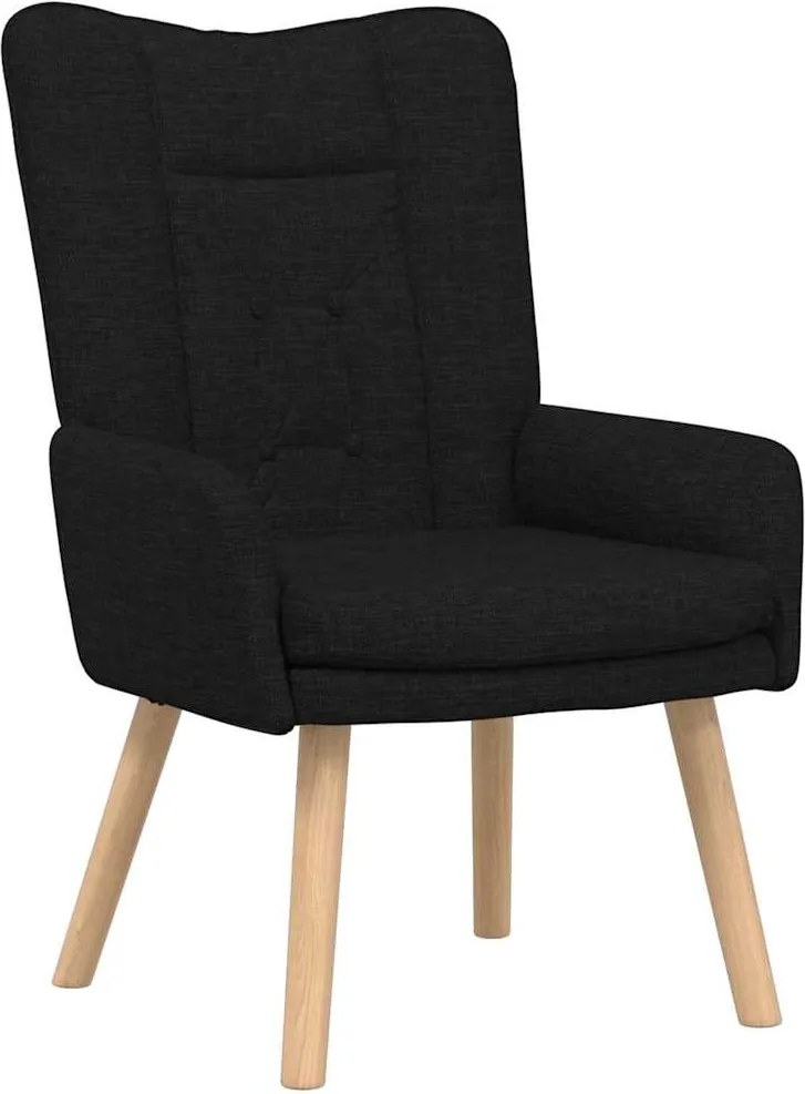 vidaXL karosszék Fekete 63 x 67 x 94 cm Szövet és rétegelt lemez