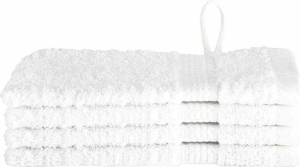 vidaXL Vendégtörölköző SOLUND 4 pcs Fehér 15 x 21 cm 550 gsm