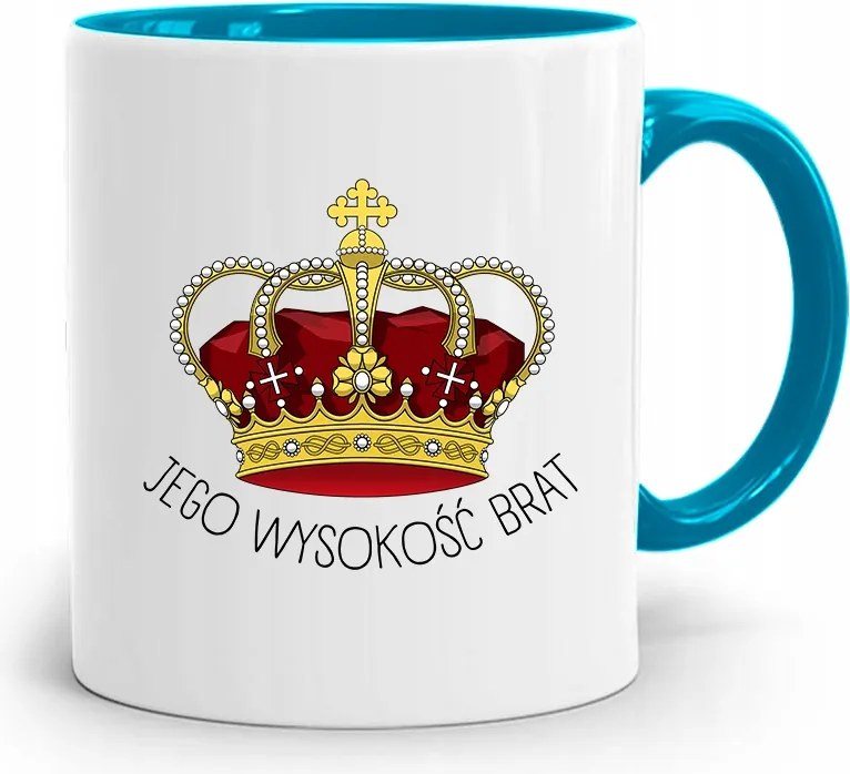 Kék Bögre Őfelsége Testvér nyomott mintával