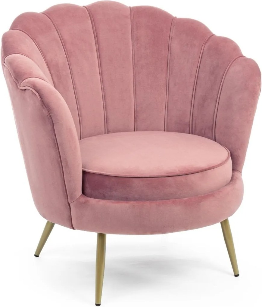 GILIOLA antik rózsaszín kagyló fotel