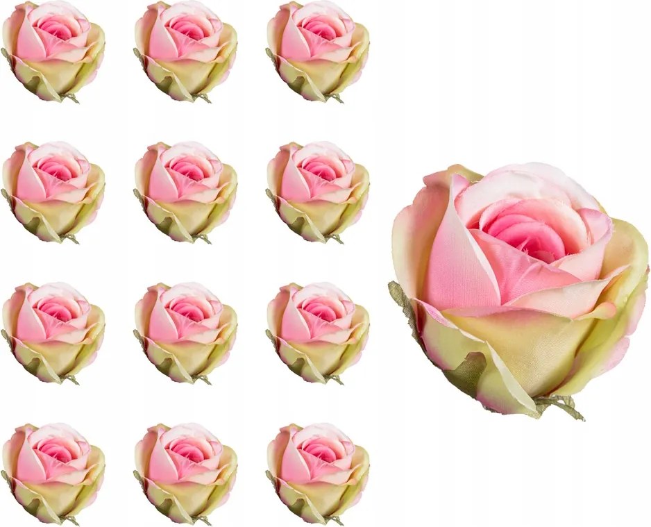 12X Rózsa Termék Rózsaszín Művirág Csokor